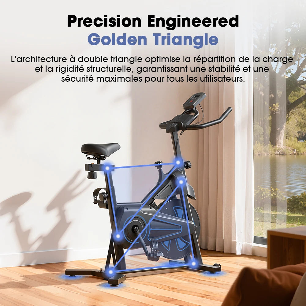 Vélo d'Appartement Magnétique Pro 12kg — 100 Niveaux