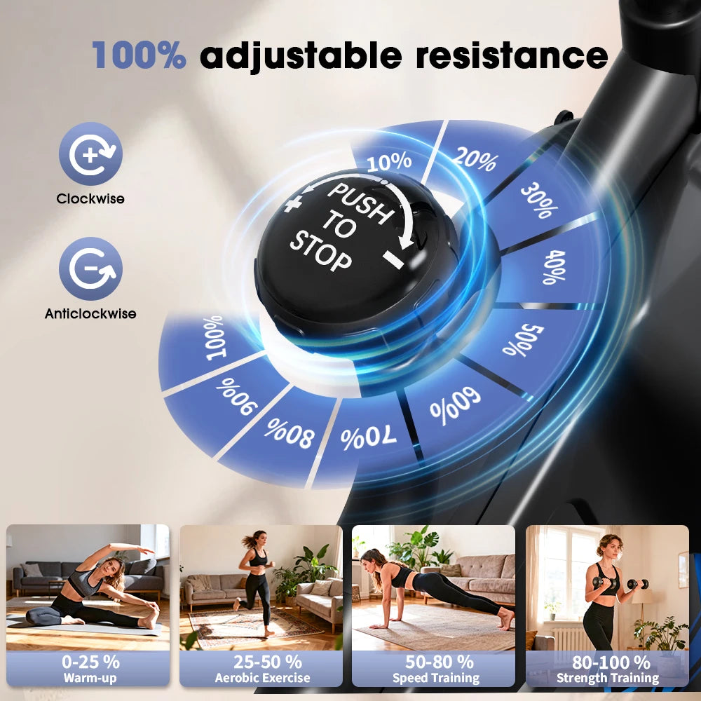 Vélo d'Appartement Magnétique Pro 12kg — 100 Niveaux