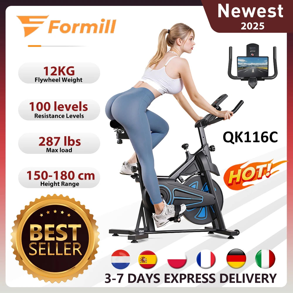 Vélo d'Appartement Magnétique Pro 12kg — 100 Niveaux