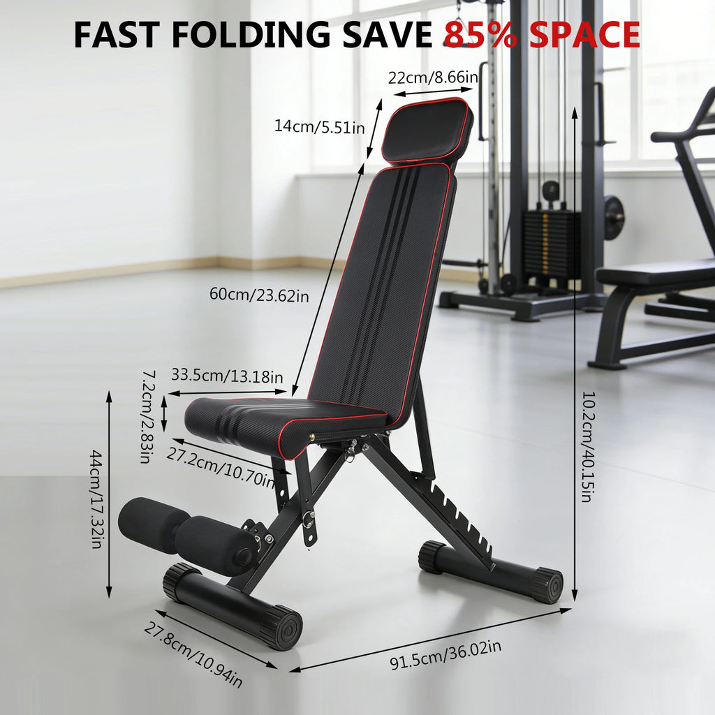 Banc de Musculation Pliable Multifonction Pro