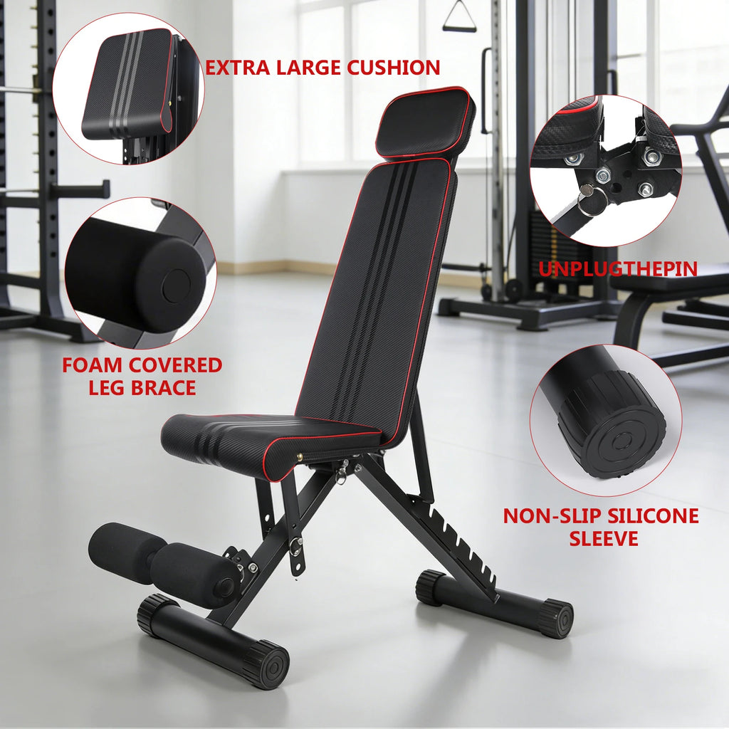 Banc de Musculation Pliable Multifonction Pro