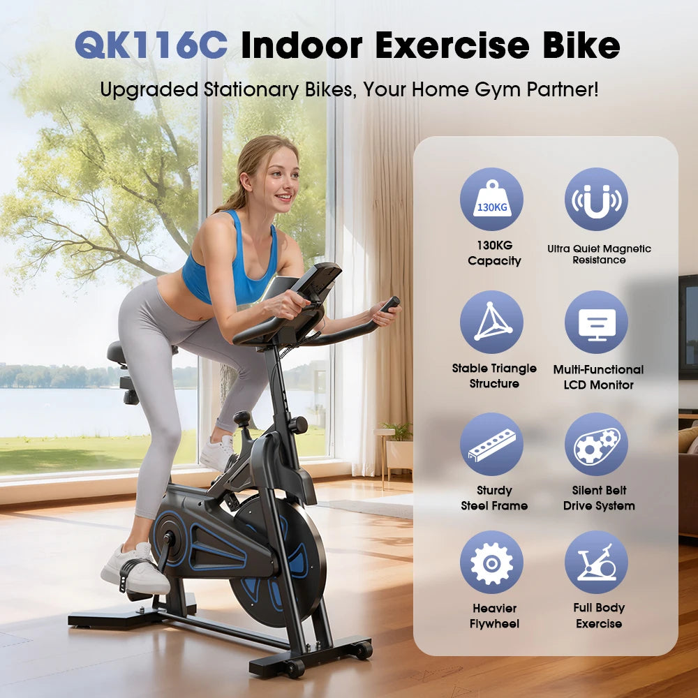 Vélo d'Appartement Magnétique Pro 12kg — 100 Niveaux